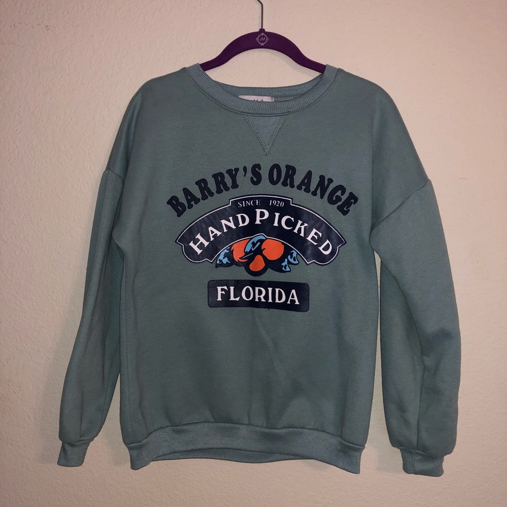 Turquoise sweatshirt